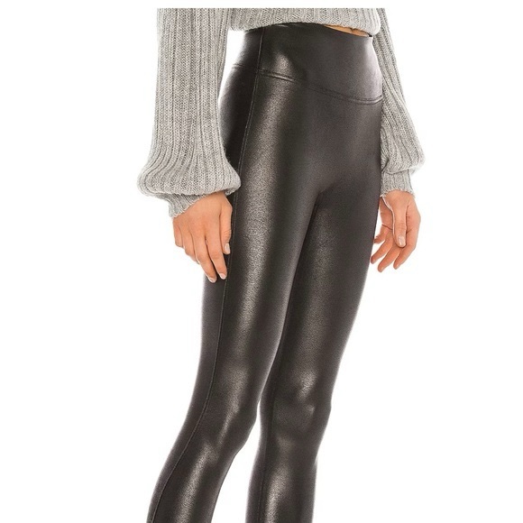 SPANX Petite Faux Leather Legging in Black - Picture 7 of 7